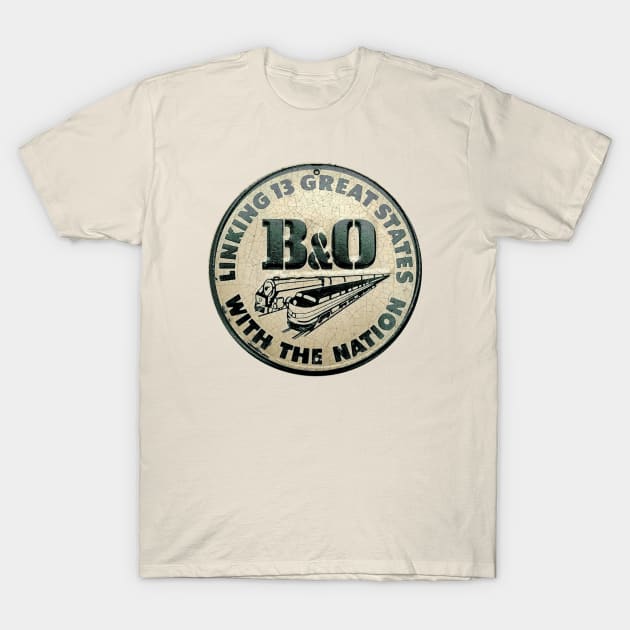 B&O Railroad 1 T-Shirt by Midcenturydave